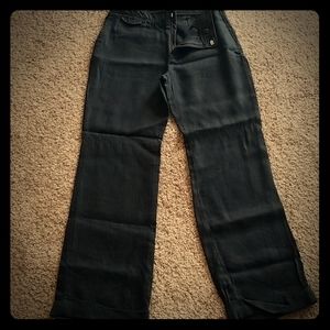 Black linen pants